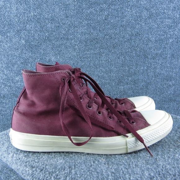 Converse‎ Mid All Star Men Sneaker Shoes Size 9 Medium Maroon Fabric Lace Up - Picture 4 of 9